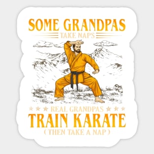 Some Grandpas Take Naps Real Grandpas Train Karate Sticker